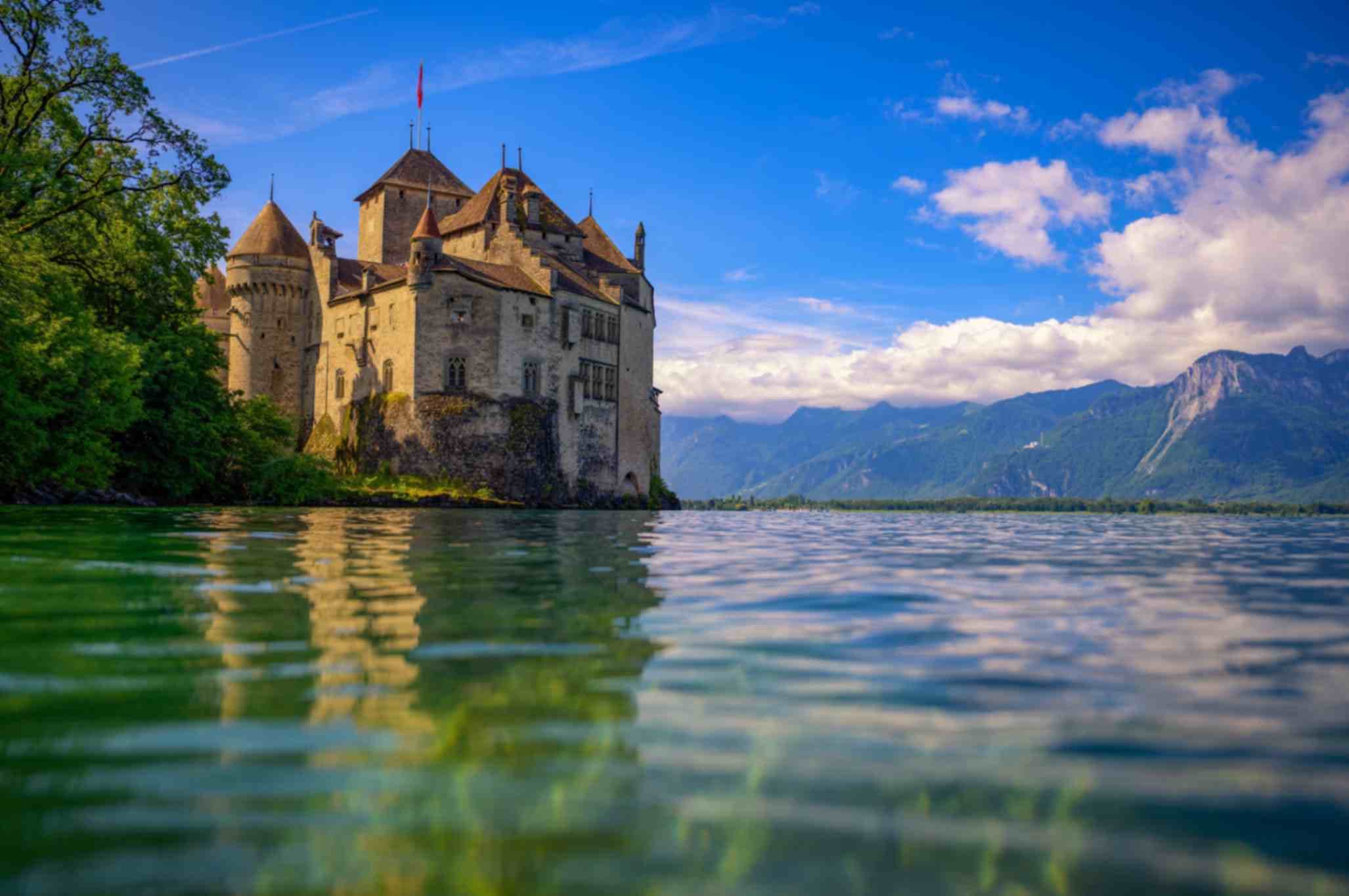 Riflesso del castello di Chillon
