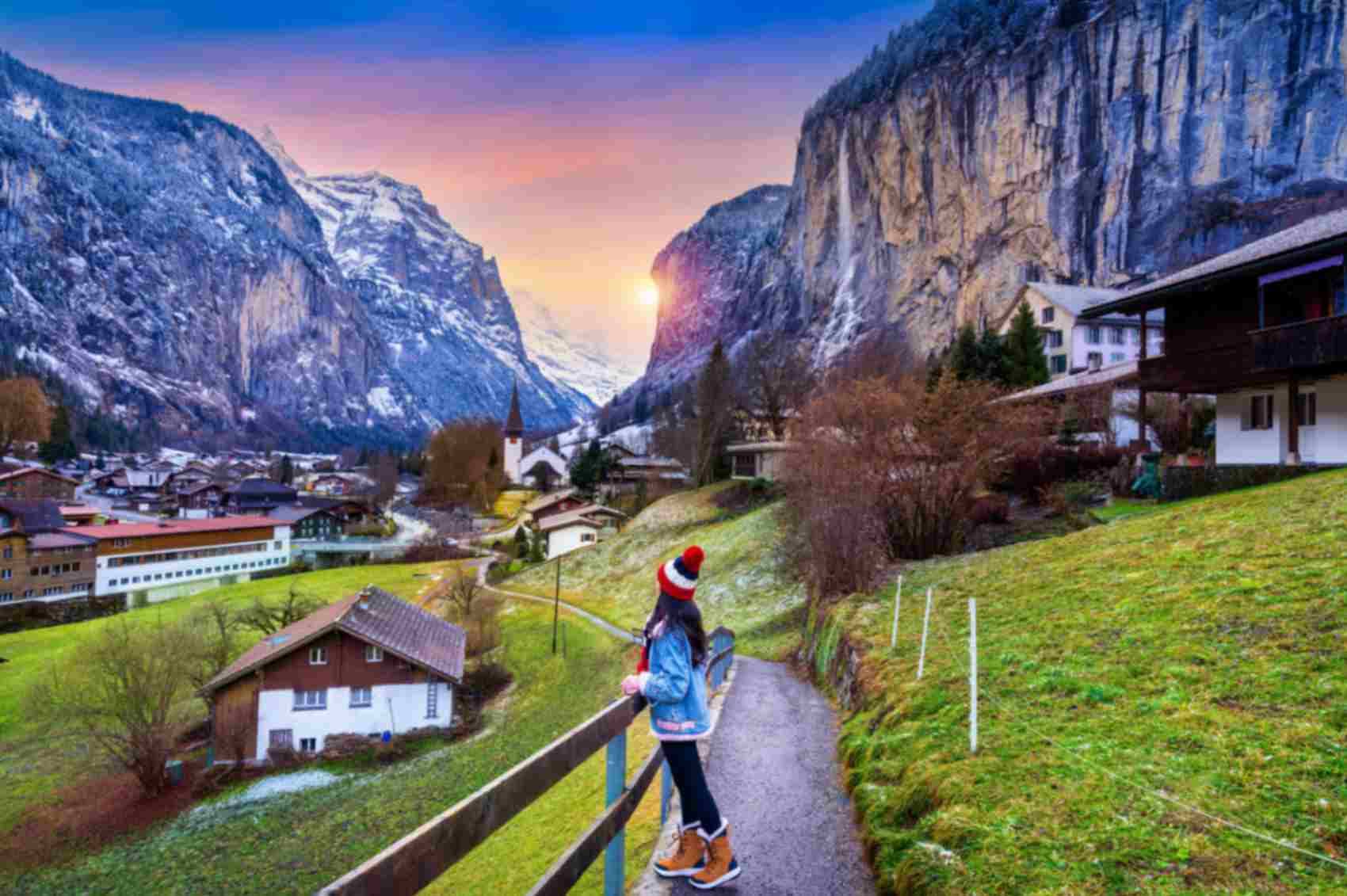 Lauterbrunnen Valley Sunrise View