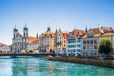 Lucerne Riverside Old Town, Switzerland