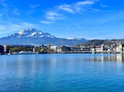 Lucerne Waterfront & Mount Pilatus Panorama