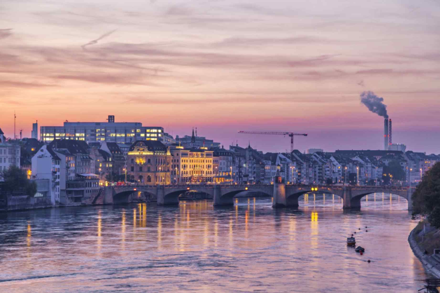 Mittlere Brücke at Sunset