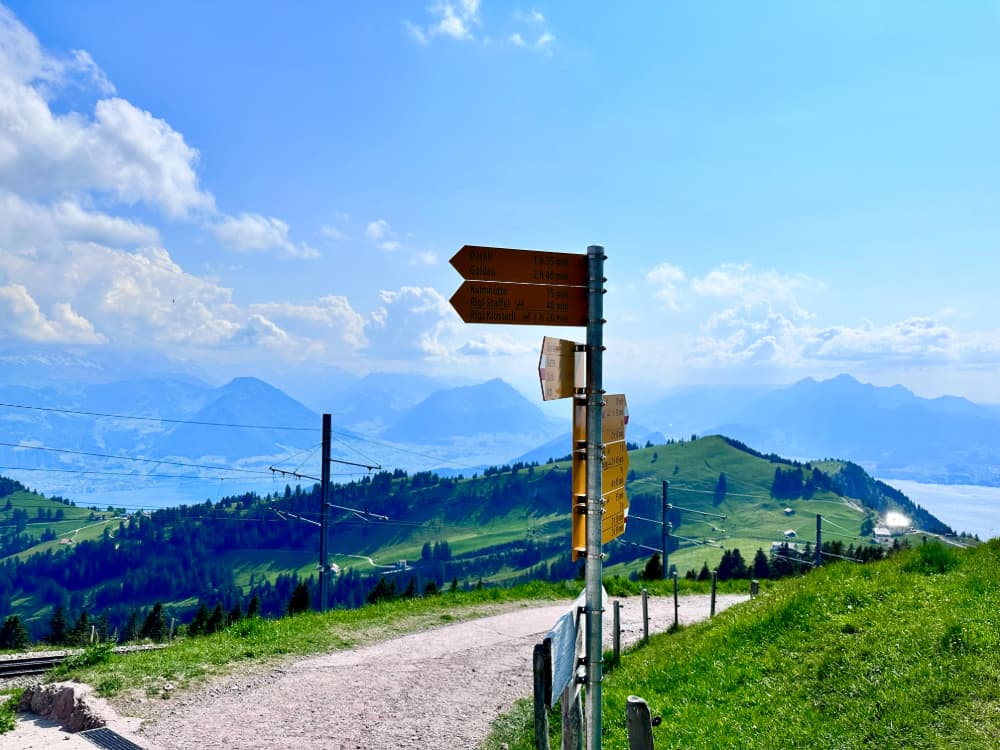 Mt. Rigi - Hiking Trails Signs