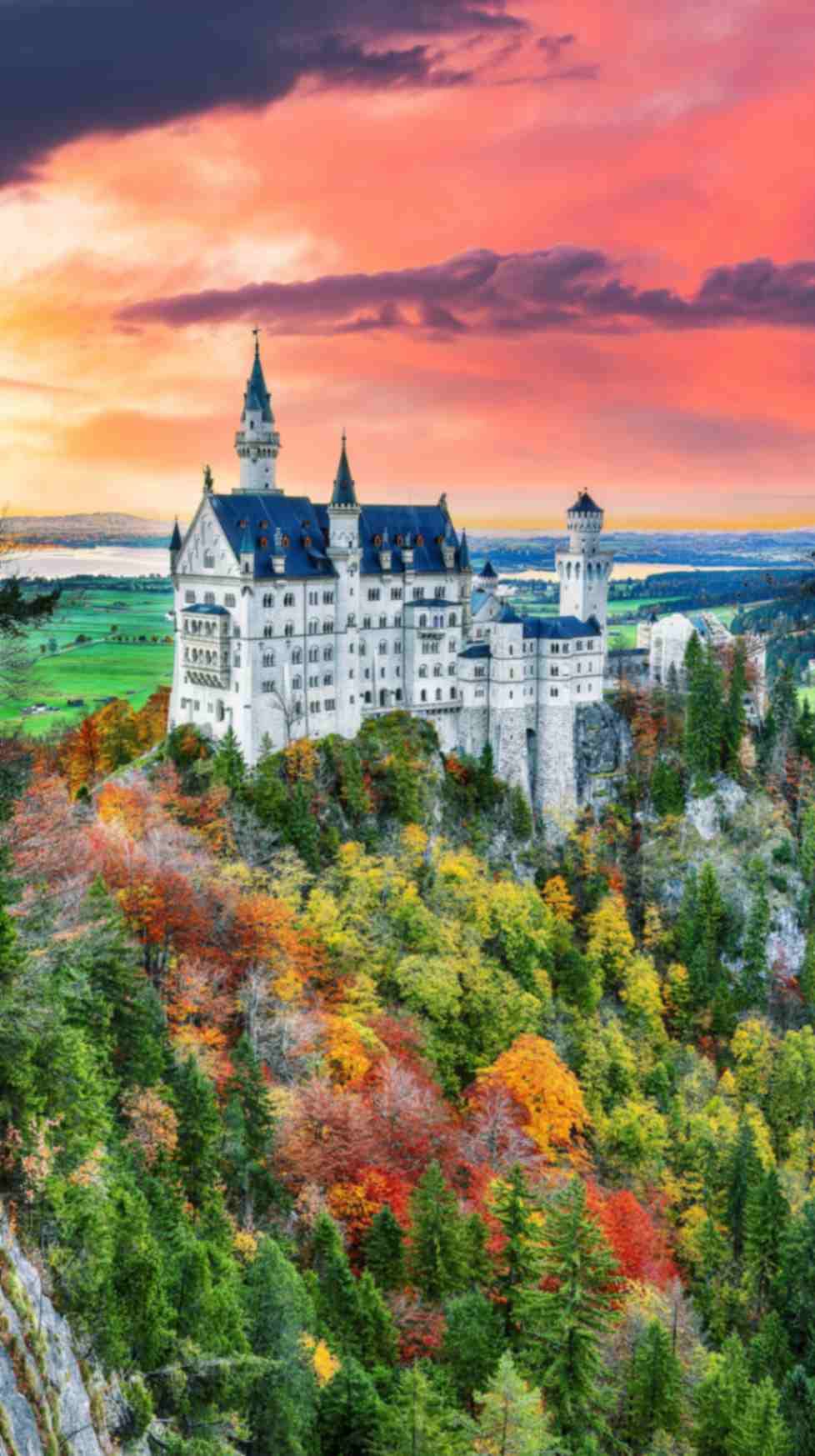 Herbstpanorama von Schloss Neuschwanstein