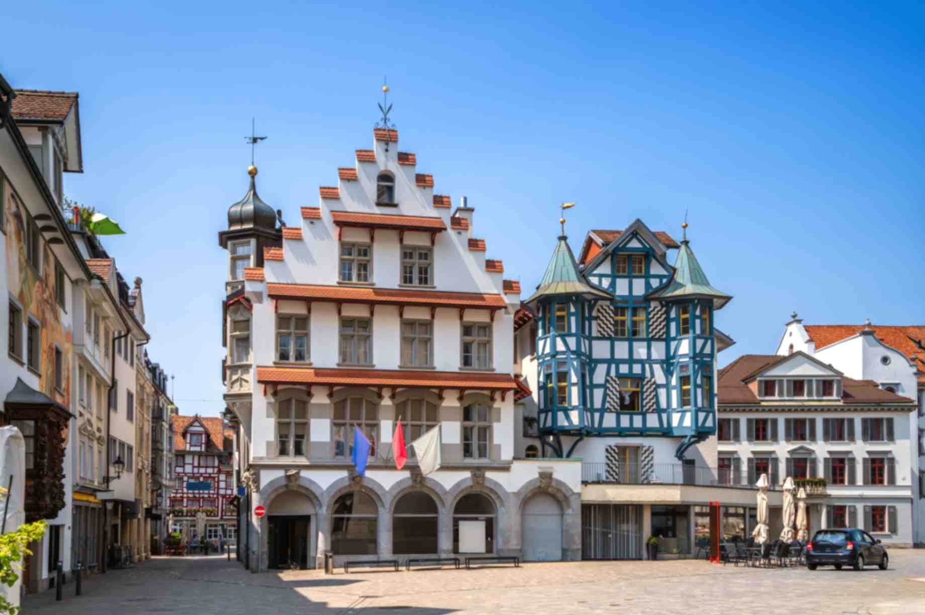 Erker-Architektur in St. Gallen