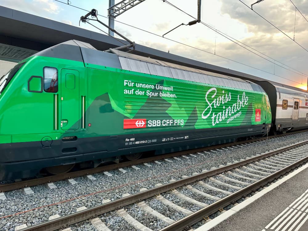 Swisstainable SBB Train
