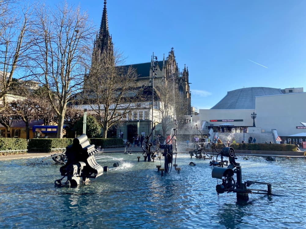 Tinguely Fountain and Elizabeth Cathedral